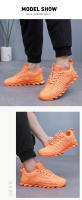 Zapatos De Correr Para Hombre En Color Naranja Zapatos Deportivos Casuales Transpirables Ligeros Antideslizantes Para Exterior Y Maratón - details 14