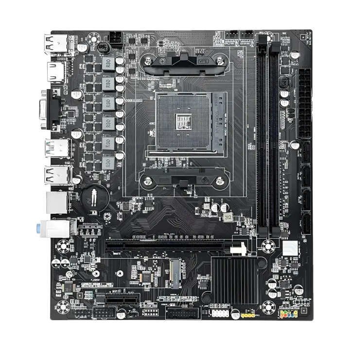 Placa Base AMD B450M Dual-channel DDR4 AM4 PCI-E 3.0 NVME Soporta CPU Ryzen 5600 5600G Forma Micro-ATX Para Computadora Desktop - 1