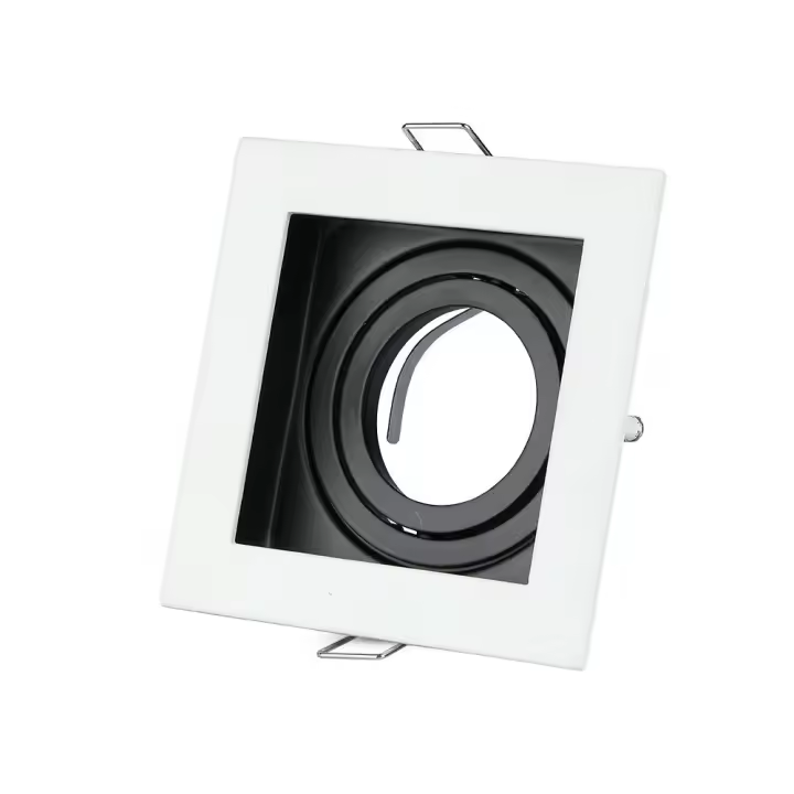 Aro de empotrar GU10 Cuadrado Blanco VT-781  VTAC - 1