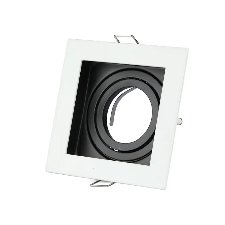 Aro de empotrar GU10 Cuadrado Blanco VT-781  VTAC - 1
