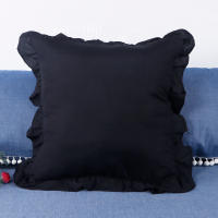 Funda De Cojín Rizada 1 Pieza Sólida 40x40cm/45x45cm Sin Núcleo De Cojín Cubierta De Cubo Con Bolsillo Envolvente Fácil De Poner - details 15