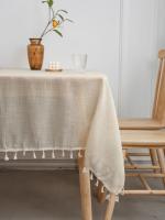 Mantel De Lino Para Mesas Rectangulares Lavable Estilo Francés Para Fiestas Y Uso Doméstico Interior Y Exterior - details 2
