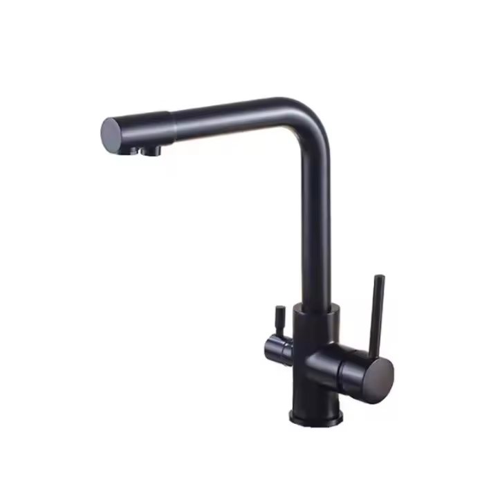 Grifo de Cocina 3 Vías Giratorio 360 Acero Inoxidable - 1