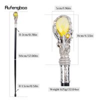 Bastón De Moda Con Diamante Amarillo Dorado 94cm Manija Recta De Aleación De Aluminio Punta De Goma Para Hike Accesorio Elegante Para Caballeros Cosplay - details 2