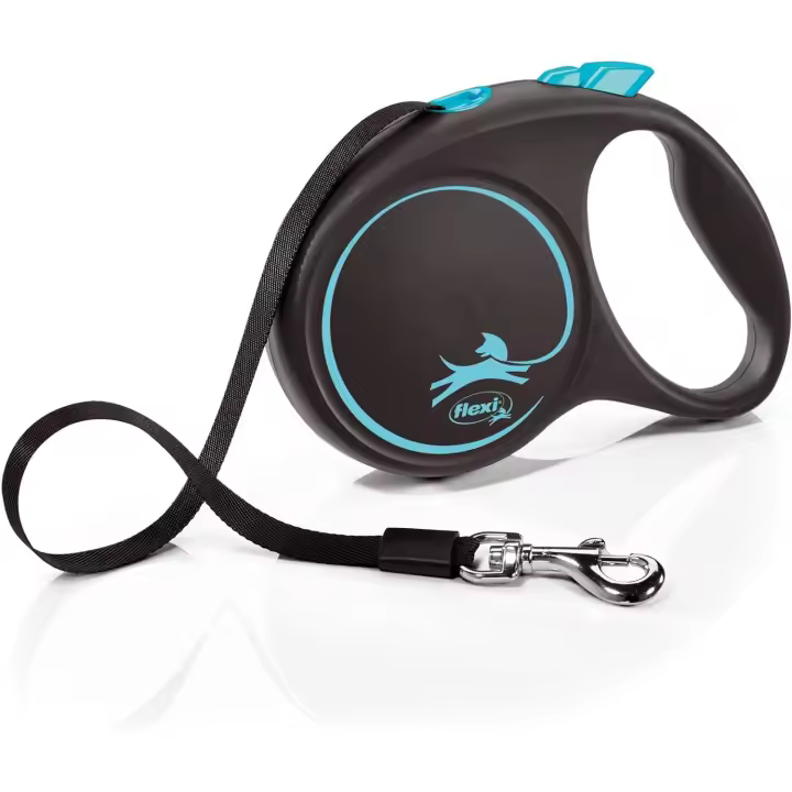 Flexi Correa Black Design Cinta Azul para Perros Talla L 5M - 1
