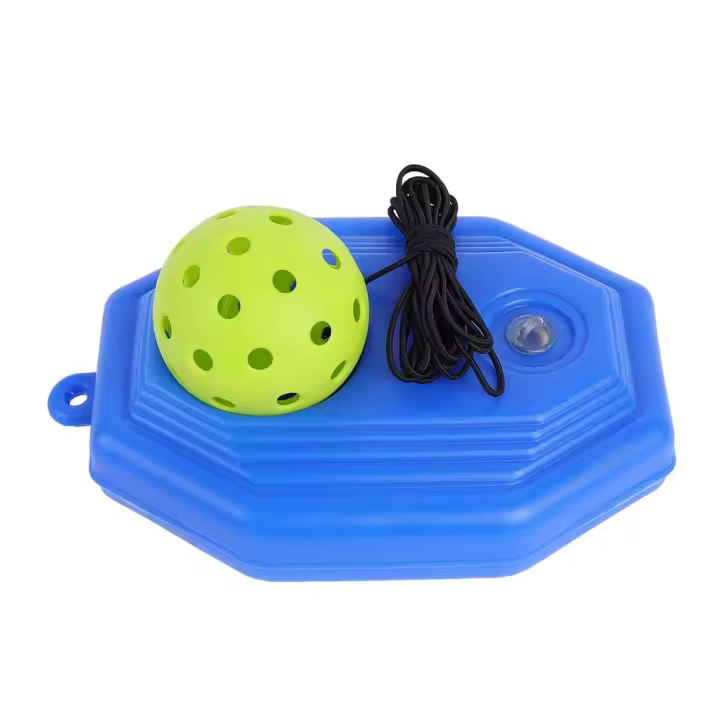 Entrenador De Pickleball Azul Con 40 Agujeros Octagonal Estabilizador De Ejercicio Principal Base De Rebound Para Interior Y Exterior - 1