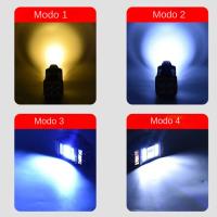 Lámpara Portátil Recargable Con 8/4 LED FuerteLinterna Solar USB Con COB Para Camping Y Exteriores Incluye Batería Recargable - details 5