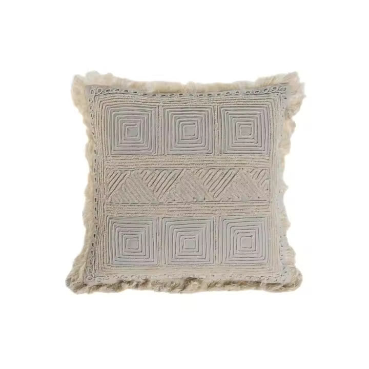 COJIN ALGODON 45X45 614 GR. BORDADO A MANO TX213361 - EL MEJOR COMPLEMENTO PARA TU HOGAR FIJALO - 1
