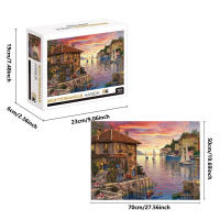 Puzzle De 1000 Piezas De Puerto Meditáneo Juego Educativo Para Adultos Y Niños Decoración De Hogar Divertido Y Desafiante - details 1