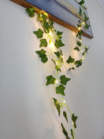 Vine De Iva Falsa Con Luces LED 12/10/2m Para Decoración De Hogar Y Bodas Verde Artificial Con Hojas Para Decoración De Habitaciones Y Exposiciones - details 7