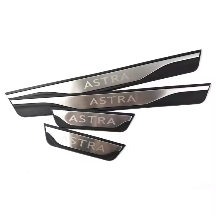 4Pcs/Lot ABS Acero Inoxidable Para OPEL ASTRA J K L 2009-2021 Placa De Bajo Puerta Decorativa Saludo Pieza Cubierta De Interior Del Coche - 1