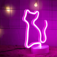 Luz De Neón De Gato Adorable Powered Por USB O Batería Decoración Para Fiestas De Navidad Y Bodas Regalo Para Chicos Y Chicas Para El Dormitorio - details 5