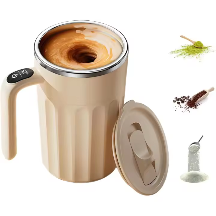 Jarrón de café, Taza de café Eléctrica, Termo de café, Taza de café, ajustado para Café, leche, cacao y otras Bebidas (crema) - 1