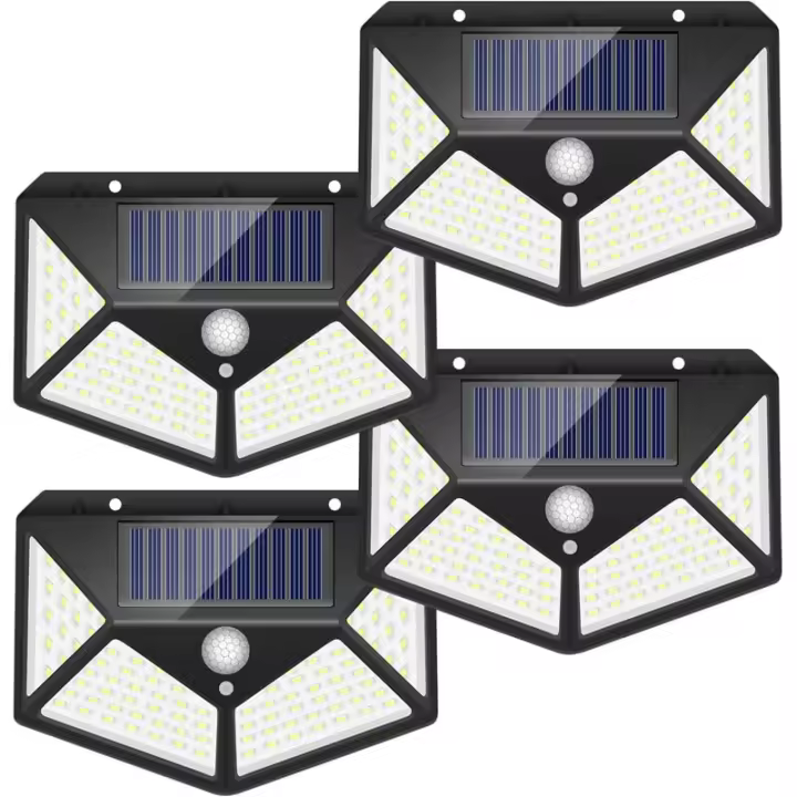 Lote de 4 Luces Solares de Exterior con Detector de Movimiento - 1