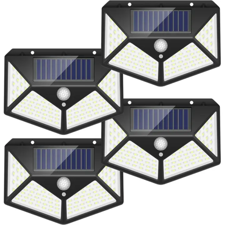 Lote de 4 Luces Solares de Exterior con Detector de Movimiento - 1
