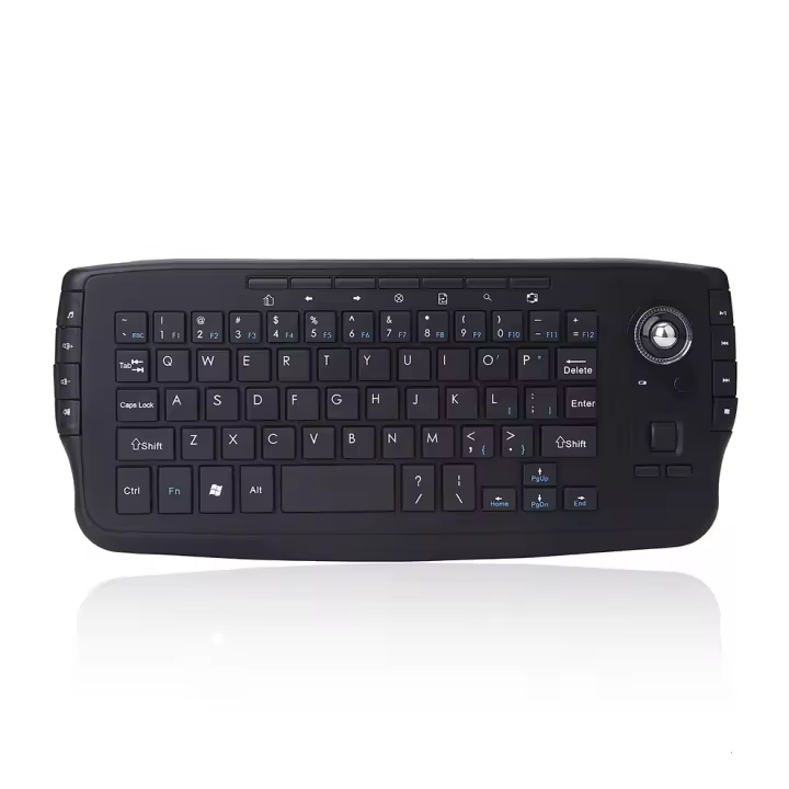 Mini Teclado Ergonómico Con Ratón De Trackball 1200dpi Función TV 2.4G Inalámbrico Para Laptop PC TV Compatible Con USB - 1