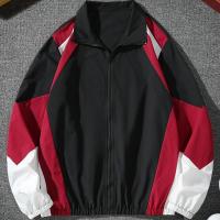 Chaqueta De Bloque De Colores Para Hombre, Ligera, Casual, Viaje, Resistente Al Viento Y a La Fricción, Alta Calidad De Tela, Regalo Para Novio - details 0