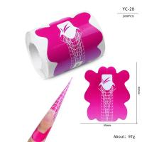 100pcs Formas De Uñas Artísticas Para Gel UV Extensión De Acrílico Estampado Francés Herramienta De Manicura Stencil Adhesivo Creativo Y Conveniente Para Uso Profesional O Doméstico - details 31
