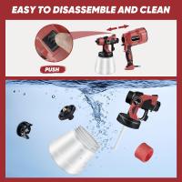 Pistola eléctrica de pulverización de pintura, fácil de pulverizar para el hogar, muebles de interior y exterior, vallas, paredes, obras de bricolaje,  techos,  armarios, pintura, 550W，Pistola eléctrica de pulverización - details 4