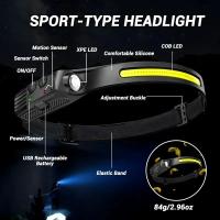 Luz De Corriente Continua COB Para Pesca Y Trabajo Al Aire Libre Recargable Tipo-C Con Inducción Luz LED Para Corrida - details 3