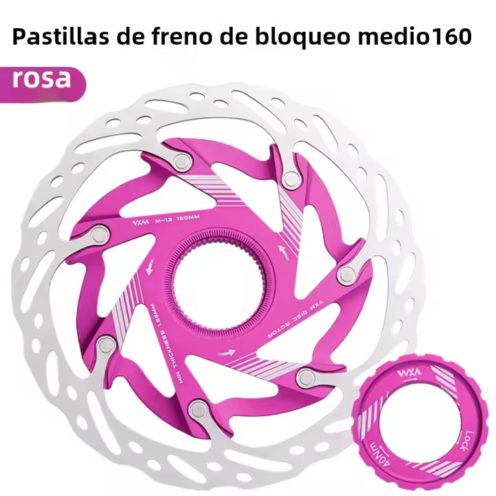 VXM Freno De Disco Para Bicicleta De Carretera Y MTB Pads De Bloque Central Lijado De Aluminio Ligero Rotoras De 140mm 160mm Piezas - 1