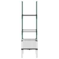 vidaXL Jardinera con enrejado PP blanco 40x40x142,5 cm - details 3