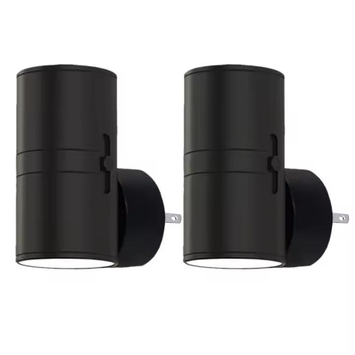 Paquete de 2-Enchufe de Luz de noche LED, enchufe de luces de noche Modernos en la pared, sensor de anocer al amanécer, 3000K Blanco Suave, Brillo ajustable 0-100LM, regulable Nig - 1