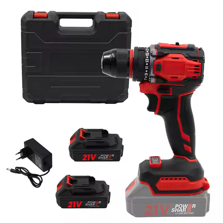 21V Taladro Inalámbrico , destornillador eléctrico recargable de 2 velocidades, Herramientas Eléctricas multifunción para el hogar, 25N.m para batería Makita de 21V - 1