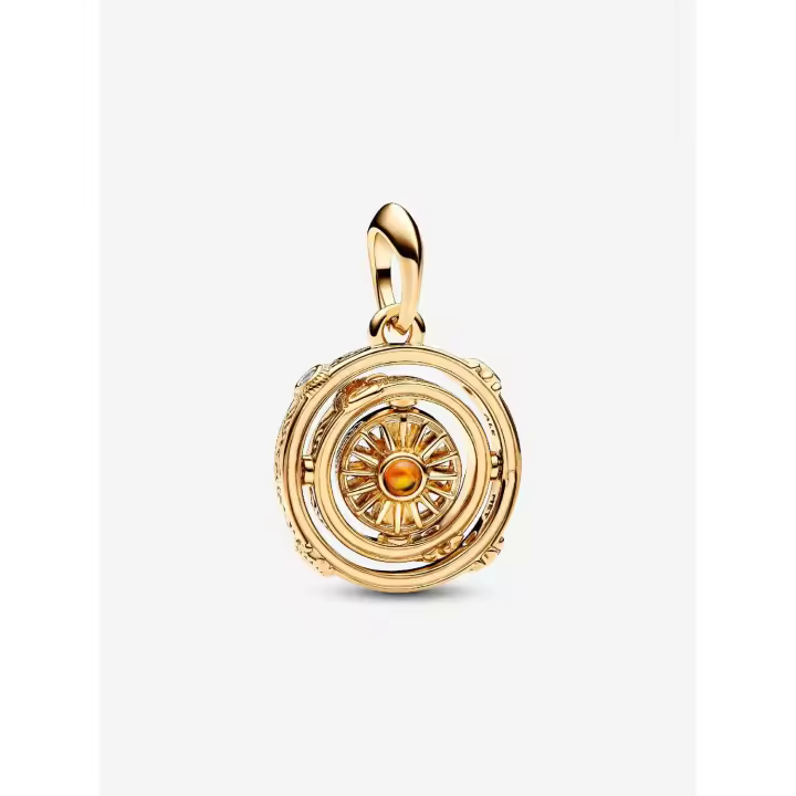 Pandora - Charm Colgante de astrolabio giratorio de Juego de Tronos-Baño de Oro de 14K - 1