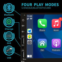 Reproductor Multimedia Para Coche 7 Pulgadas Pantalla Táctil HD 2 Din Con Cámara Trasera Bluetooth Navegación 2 Entradas USB AUX Compatible Con CarPlay Y Android Auto - details 9