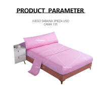 Juego de cama de tres piezas, funda de colchón, textil para el hogar, delicado y suave, agradable para la piel, color sólido, adecuado para sala de estar, dormitorio. - details 1