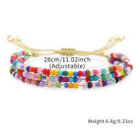 Pulsera Bohemia De Go2boho Con Tres Círculos Y Cuentas De Vidrio Joyería Simple De Moda Para Amistad Regalo Para Hombres Y Mujeres - details 3