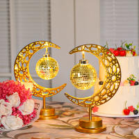 Lámpara De Mesa LED Decorativa Bola De Luna Alimentada Por Batería Creación De Ambiente Festiva Para Ramadan Eid Al Fitr Regalos De Decoración Del Hogar - details 6