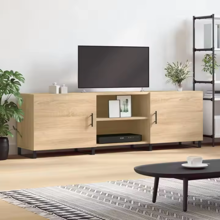vidaXL Mueble para TV madera de ingeniería roble Sonoma 150x30x50 cm - 1