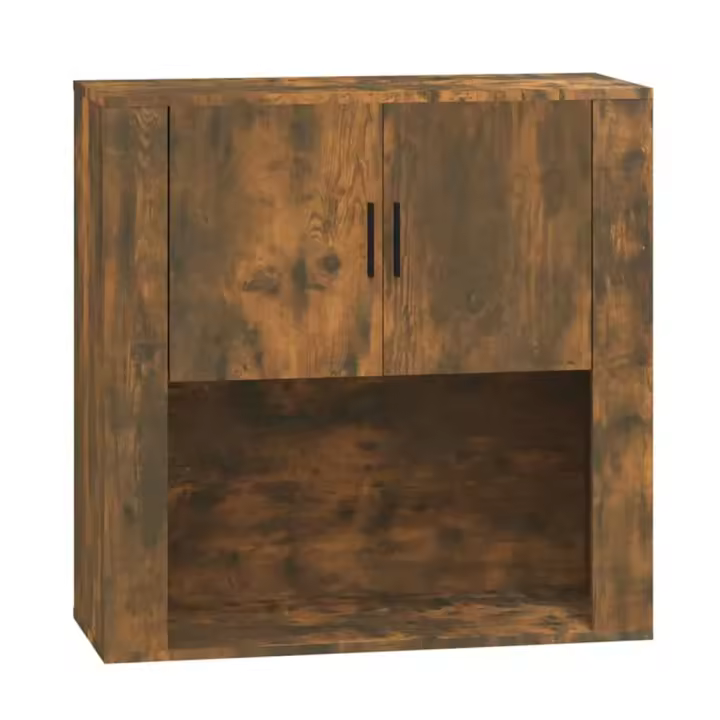 Armaro de pantalla Madera contrachapada Roble Ahumado 80x33x80 cm - 1