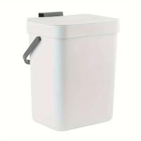 Pequeño Cenicero De Plástico Con Tapa Colgante Para Cocina Y Baño Recipiente De Basura Para Alimentos Montable Debajo Del Grifo - details 3