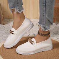 Zapatillas Planas De Mujer Con Cadena De Metal Tallas Grandes 43 Transpirables De Malla Antideslizantes Casual Verano - details 5