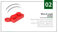 Bloques De Construcción Compatible Con Legos Wange 294Pcs/Lot 1x2 Hinge Board Rotativos Para Niños Juguete Regalo Caja De Bloques Pequeños Material ABS - details 3