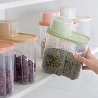 Caja De Almacenamiento Para Cereal Transparente Dispensador De Alimentos Plástico Ecológico Para Harina Frutas Secas Y Aperitivos Uso En La Cocina - details 2