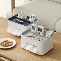 Caja De Almacenamiento Multifuncional Para Escritorio Caja De Tissue Para Sala De Estar Y Baño Caja De Almacenamiento Para Control Remoto Y Restaurante Material Ecológico PP - details 2