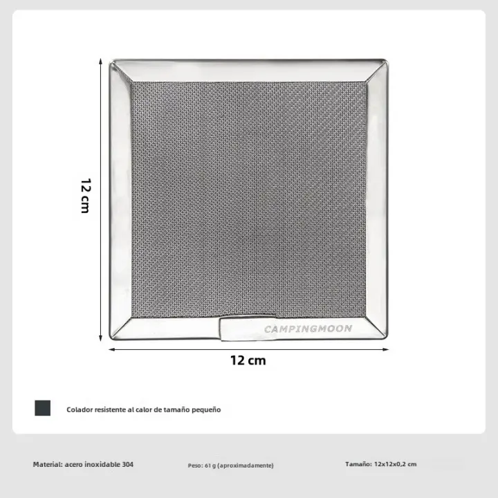 Filtro De Acero Inoxidable CAMPINGMOON Resistente Al Calor Con Pantalla Para Convertir Llama a Infrarrojos Para Calentamiento De Pequeño Contenedor - 1