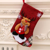 Babero De Navidad Para Niños Con Calcetines De Santa Claus Y Muñeco De Nieve Decoración De Árbol De Navidad Para El Hogar Material De Tela No Tejida - details 11
