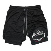 Shorts Deportivos Para Hombre Con Ropa Interior De Compresión Y Bolsillo Para Teléfono Móvil Y Anillo Para Toalla 2 En 1 Para Gimnasio Y Correr - details 15
