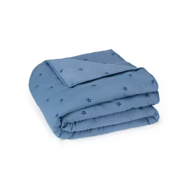 TEXTURA Edredón microfibra estrellas Tariro color azul - 1