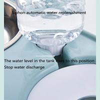 Alimentador Y Bebedero Automático Para Gatos Y Perros Con Doble Cuenco Anti-tropezón Botella De Agua Acero Inoxidable Suministros Para Mascotas Fuente De Agua Para Gatos - details 6