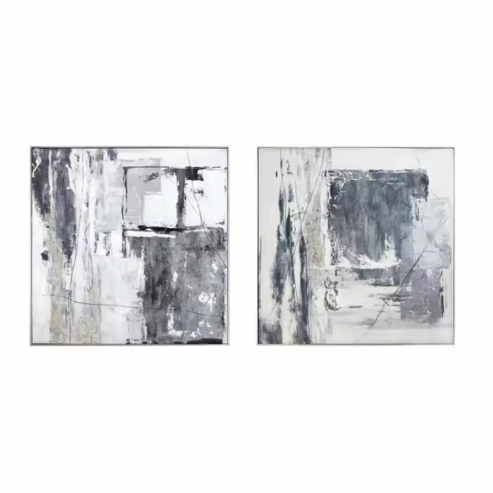 Cuadro DKD Home Decor Abstracto 80 x 3 x 80 cm Moderno (2 Unidades) - 1