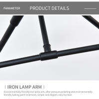 Lámpara De Techo LED Retro Industrial Con 6 Cabezas Material Hierro Trabado Luz Moderna Para Sala De Estar Decoración E27 - details 16