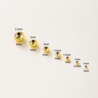 20-100pcs Bolas De Espaciador Redondas De Cobre Pintadas Con Oro Y Platino 14K 18K Para Joyería DIY Collar Perlas Suministros - details 1