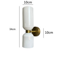 Lámpara De Pared LED Nórdica Tricolor Vidrio Dormitorio Lámpara De Noche Sala De Estar Pasillo Foyer Creativa Sconce Iluminación Fixación - details 0