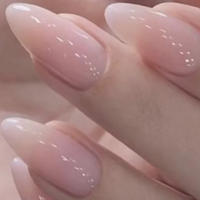 24pcs Uñas Postizas De Alerón Algodón En Gradiente Blanco Con Archivo De Uñas Y Pegamento Kit De 1pc Para Unidades - details 0